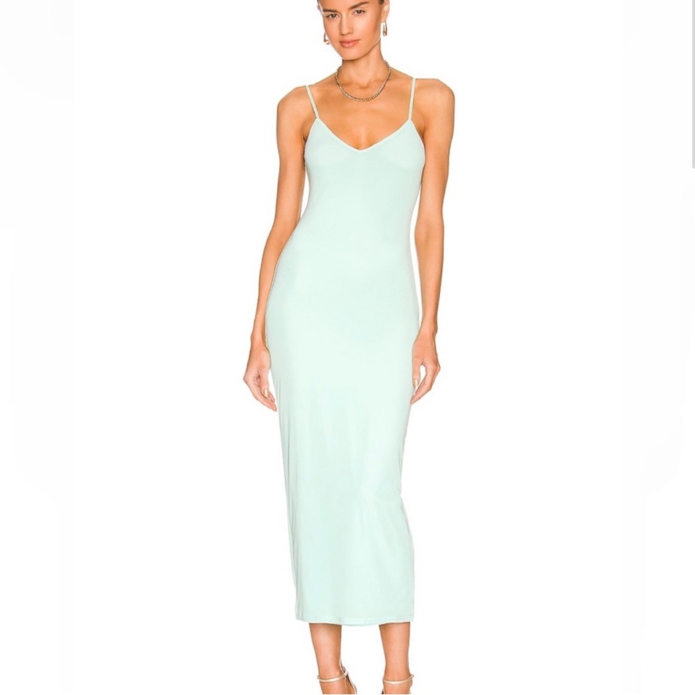 AFRM Amina Dress Midi in aqua size medium